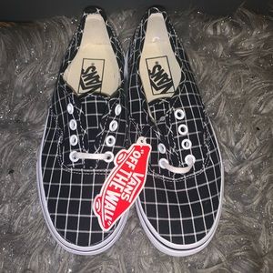 NEW Vans Authentic Grid Black Womens SZ 5
